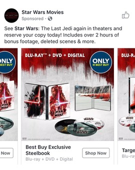 Posible diseño del steelbook de BestBuy de Los Últimos Jedi