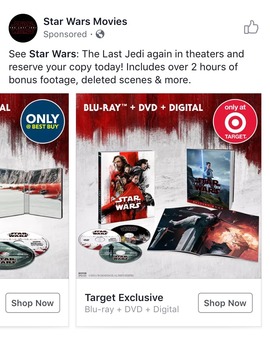 Posible diseño de la edición con libreto de Target de Los Últimos Jedi