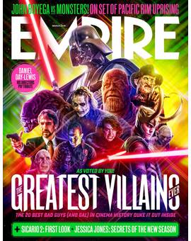 Portada de EMPIRE del número especial con los Grandes Villanos del Cine (votado por sus lectores)