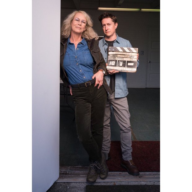 Foto de Jamie Lee Curtis desde el set de la nueva entrega de Halloween