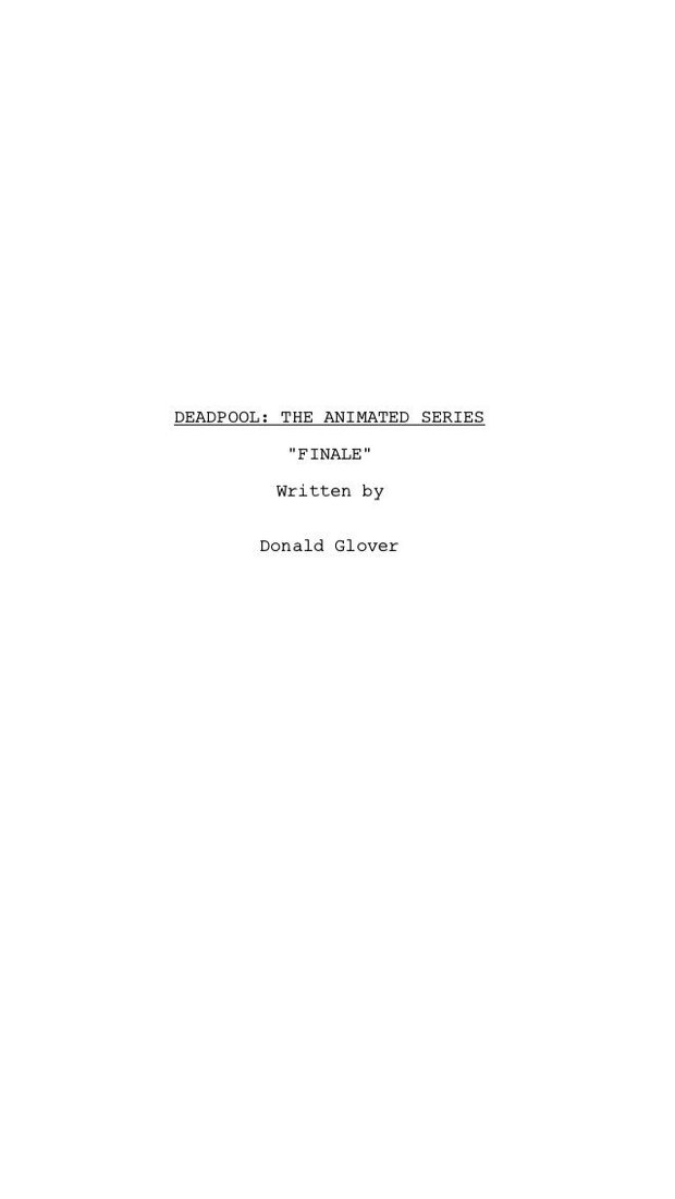 Donald Glover comparte el guión del final de la serie animada cancelada de DeadPool