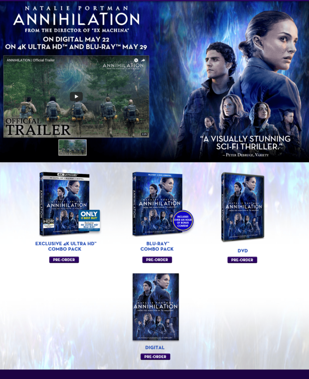 Portada y extras de las ediciones americanas de ANIQUILACIÓN