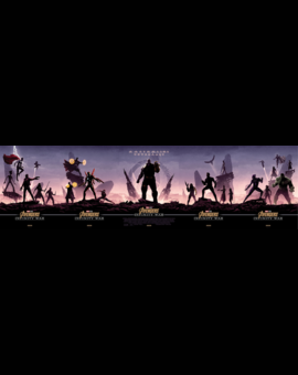 Póster de Matt Ferguson para  la cadena Odeon de La Guerra del Infinito