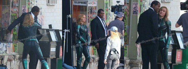 Imágenes desde el set de rodaje de Capitana Marvel con Samuel L. Jackson