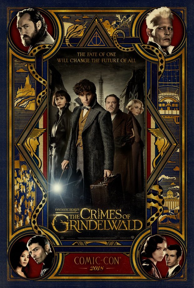Póster de Animales Fantásticos: Los Crímenes de Grindelwald de  la Comic Con de San Diego 