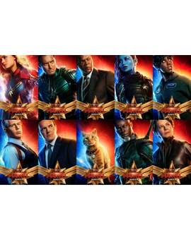 Pósters de personajes de CAPITANA MARVEL
