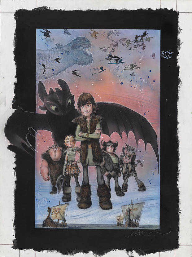 Póster de Drew Struzan de CÓMO ENTRENAR A TU DRAGÓN