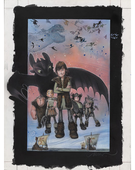 Póster de Drew Struzan de CÓMO ENTRENAR A TU DRAGÓN