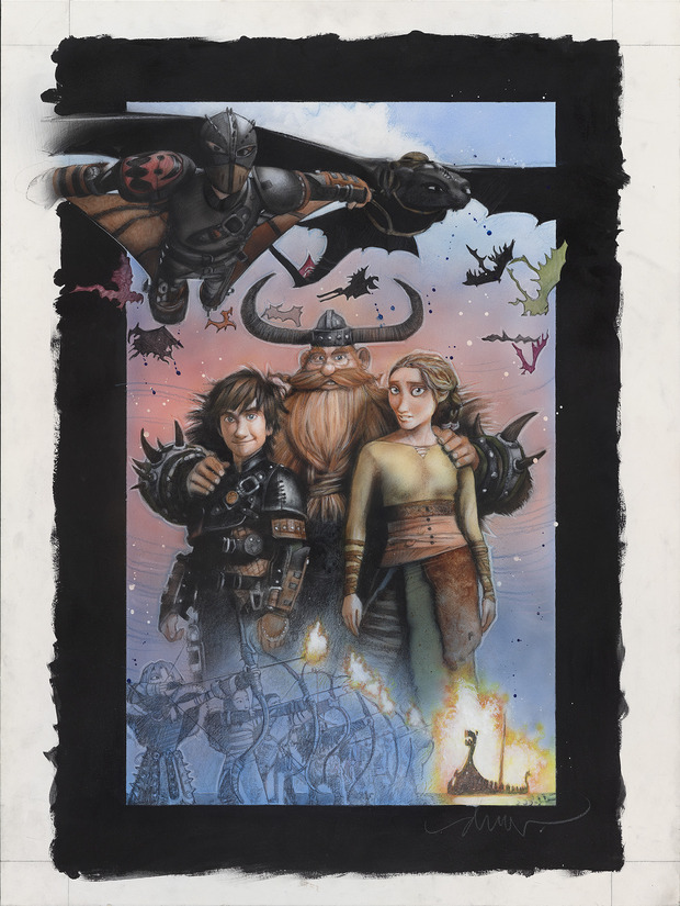 Póster de Drew Struzan de CÓMO ENTRENAR A TU DRAGÓN 2