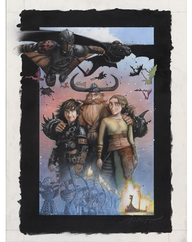 Póster de Drew Struzan de CÓMO ENTRENAR A TU DRAGÓN 2