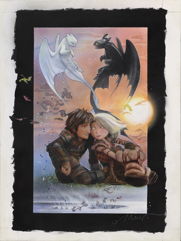 Póster de Drew Struzan de CÓMO ENTRENAR A TU DRAGÓN 3