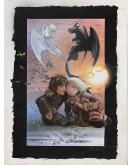 Póster de Drew Struzan de CÓMO ENTRENAR A TU DRAGÓN 3