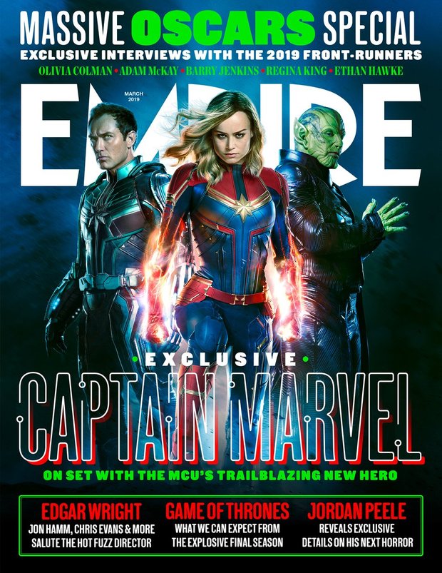 CAPITANA MARVEL en portada de EMPIRE, y nuevas imágenes de Talos y la Fuerza Estelar