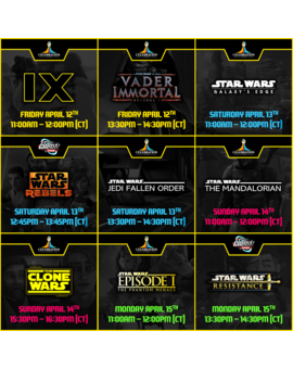 Calendario de los paneles de la Star Wars Celebration Chicago