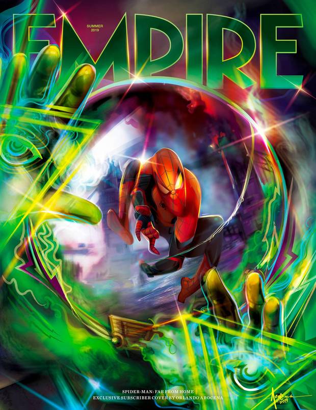 Portada para suscriptores de EMPIRE de Spiderman Lejos de Casa, y dos clips de la película