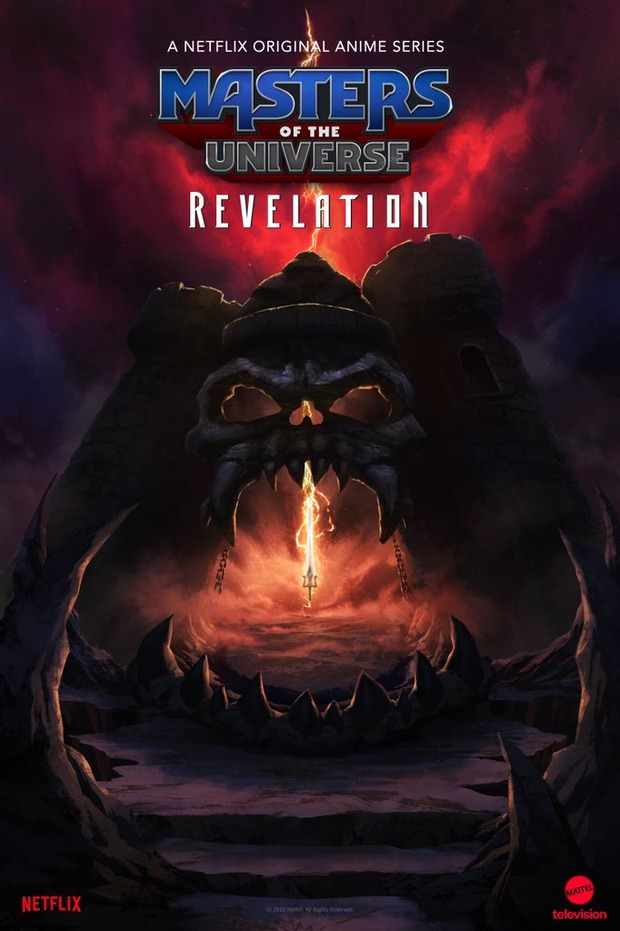 Póster de MASTERS OF THE UNIVERSE REVELATION, nueva serie anime de Netflix