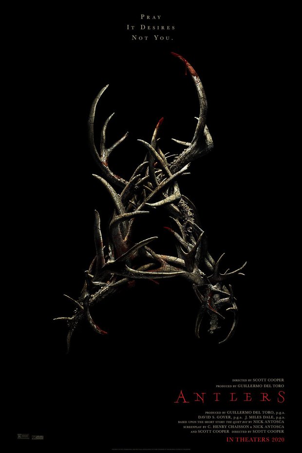 Póster y trailer de ANTLERS (Astas) de Scott Cooper con Guillermo del Toro de productor