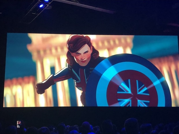 Artes conceptuales de What If...? con Peggy Carter como Capitana Britania