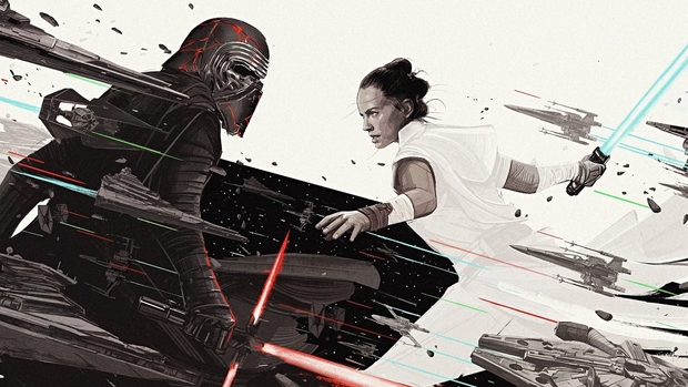 El Ascenso de Skywalker en portada de  Birth.Movies.Death por MONDO