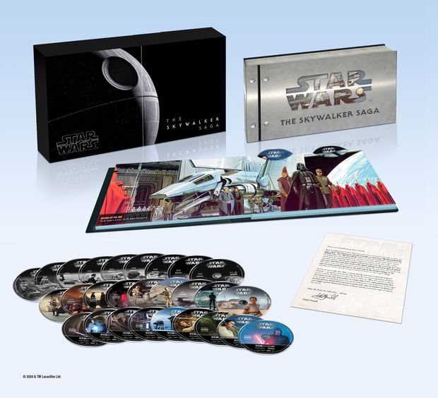 Vistazo a los discos del pack de la Saga Skywalker