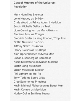 Reparto de voces de la serie Masters of the Universe - Revelation