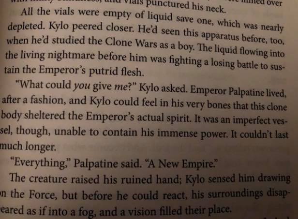 Página de la novelización de EL ASCENSO DE SKYWALKER