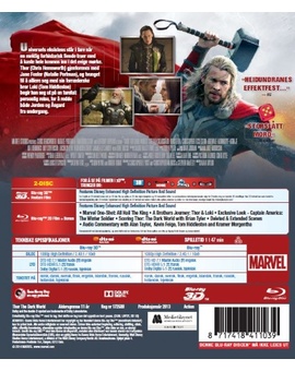 Caratula trasera del bluray 3D de Thor The Dark World