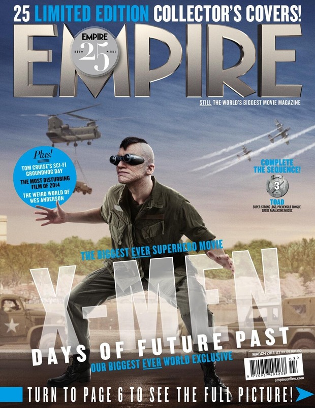 EMPIRE revela el secreto; Portada 3 de 25 de XMen Days of the Future Past, con Sapo