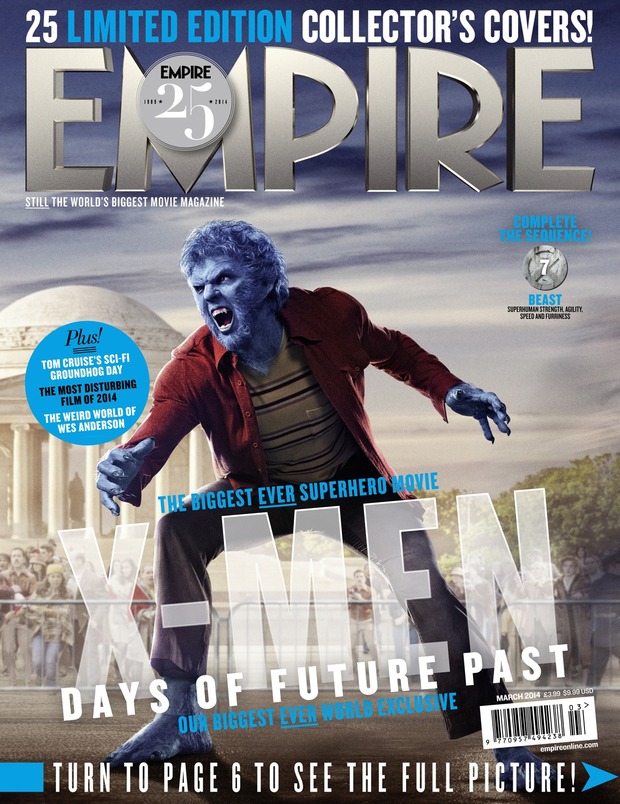 EMPIRE revela el secreto; Portada 7 de 25 de XMen Days of the Future Past, con Bestia
