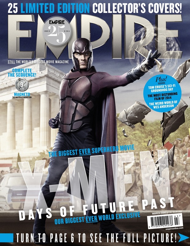 EMPIRE revela el secreto; Portada 9 de 25 de XMen Days of the Future Past, con Magneto