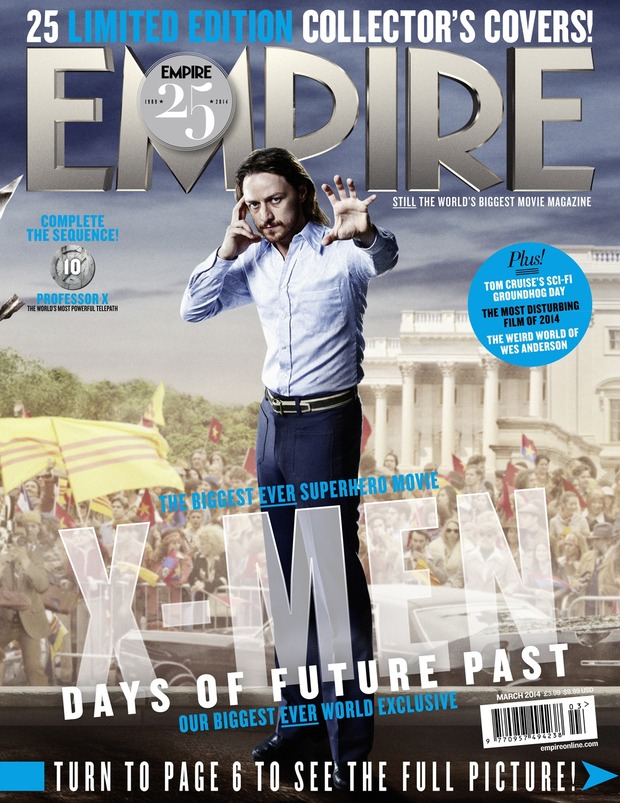 EMPIRE revela el secreto; Portada 10 de 25 de XMen Days of the Future Past, con el joven Profesor X
