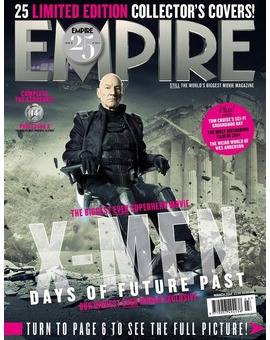 EMPIRE revela el secreto; Portada 14 de 25 de XMen Days of the Future Past, con el Profesor X del futuro