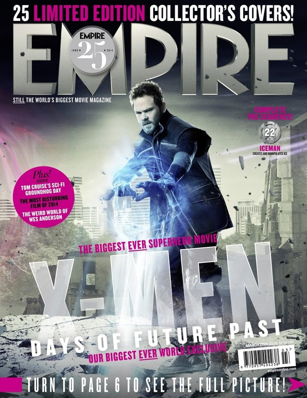 EMPIRE revela el secreto; Portada 22 de 25 de XMen Days of the Future Past, con Iceman