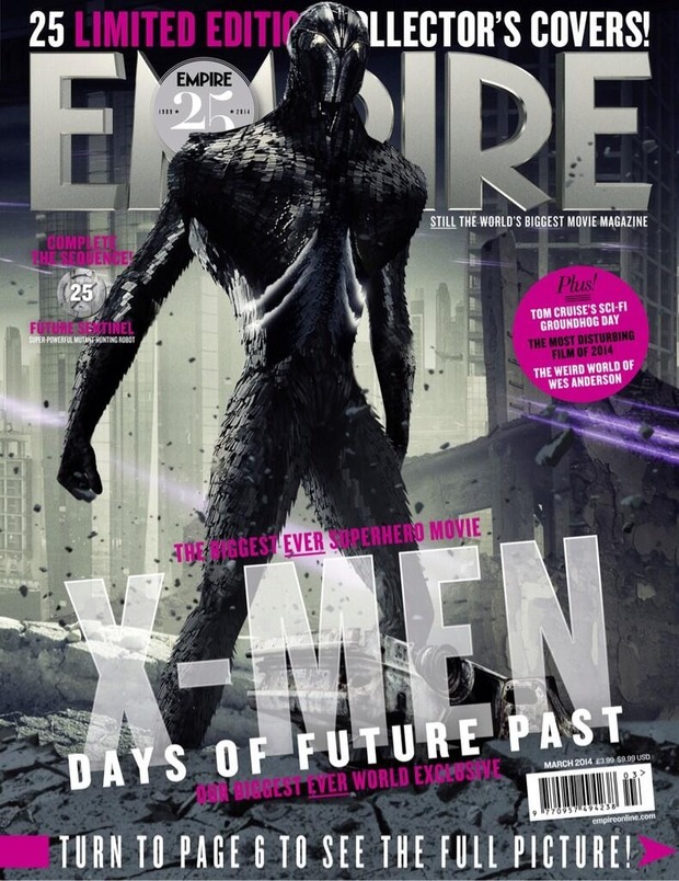 EMPIRE revela el secreto; Portada 25 de 25 de XMen Days of the Future Past, con el Centinela del futuro