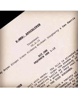 Bryan Singer publica en Instagram parte de una página del guión de XMen Apocalypse