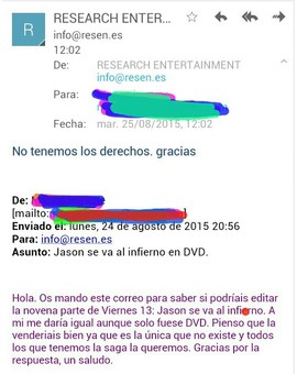 Jason se va al infierno. Resen. Respuesta.