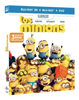 Los Minions. Caratula Blu-Ray 3D.