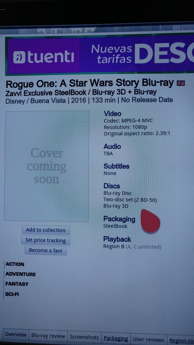 ¿Otra edición metálica de Rogue One?