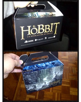 Misteriosa caja en el Hobbit Fan Event de Kinepolis. ¿La merienda cena?
