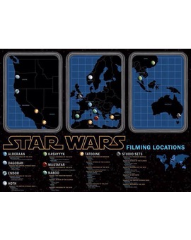Las localizaciones de STAR WARS hasta la fecha.