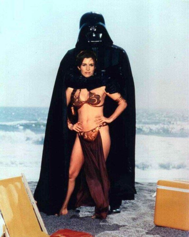 Padre e hija en un día de playa. STAR WARS VI