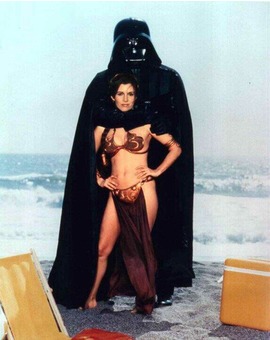 Padre e hija en un día de playa. STAR WARS VI
