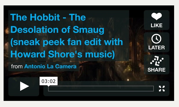 Un fan ha montado el 3º trailer de EL HOBBIT. LA DESOLACIÓN DE SMAUG con los extractos de la música de HOWARD SHORE ¿Qué os parece, mejor?