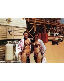 CARRIE FISHER y su doble. STAR WARS VI