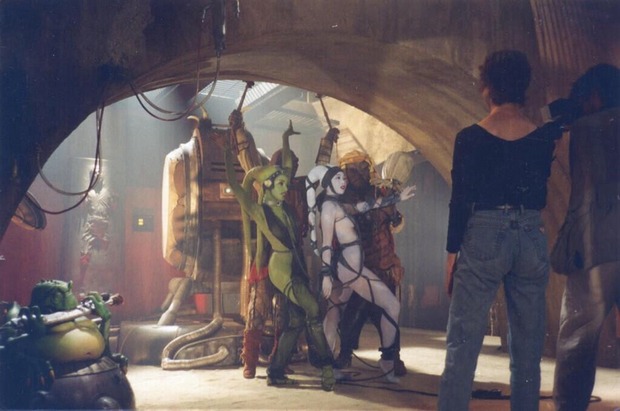 Ensayando el baile en el set. STAR WARS VI