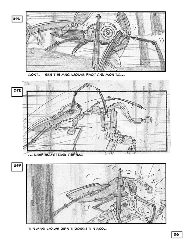Storyboard de ROBOPOCALYPSE de SETEVEN SPIELBERG. 1