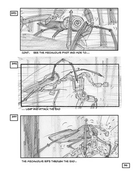 Storyboard de ROBOPOCALYPSE de SETEVEN SPIELBERG. 1