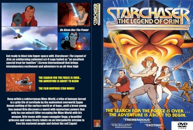 Mis carátulas... para la película de dibujos Starchaser (en DVD)