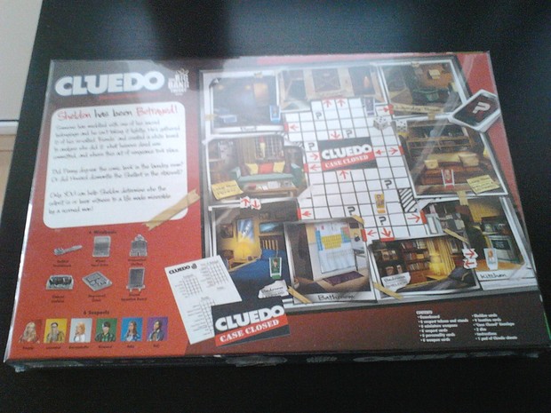 parte trasera del cluedo de big bang theory