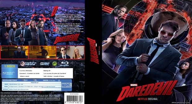 Cover Blu Ray Daredevil Netflix (caratula interior)